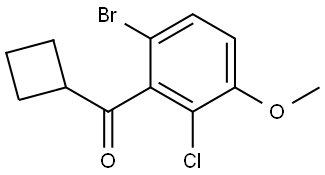 (6-bromo-2-chloro-3-methoxyphenyl)(cyclobutyl)methanone Structure