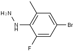 (4-bromo-2-fluoro-6-methylphenyl)hydrazine Structure