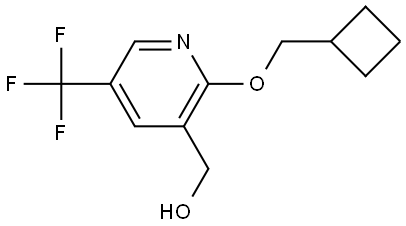 (2-(cyclobutylmethoxy)-5-(trifluoromethyl)pyridin-3-yl)methanol 구조식 이미지