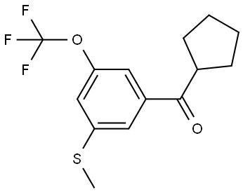 cyclopentyl(3-(methylthio)-5-(trifluoromethoxy)phenyl)methanone Structure