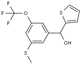 (3-(methylthio)-5-(trifluoromethoxy)phenyl)(thiophen-2-yl)methanol Structure