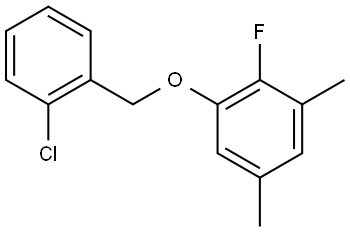 1-((2-chlorobenzyl)oxy)-2-fluoro-3,5-dimethylbenzene 구조식 이미지