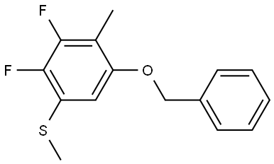 (5-(benzyloxy)-2,3-difluoro-4-methylphenyl)(methyl)sulfane Structure