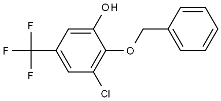 2-(benzyloxy)-3-chloro-5-(trifluoromethyl)phenol Structure