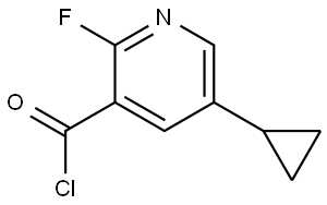 5-cyclopropyl-2-fluoronicotinoyl chloride Structure