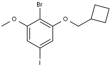 2-bromo-1-(cyclobutylmethoxy)-5-iodo-3-methoxybenzene Structure