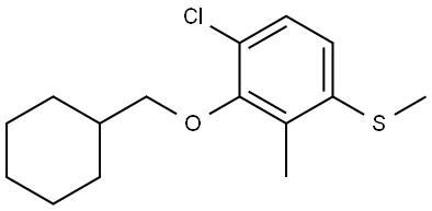 (4-chloro-3-(cyclohexylmethoxy)-2-methylphenyl)(methyl)sulfane Structure