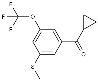 cyclopropyl(3-(methylthio)-5-(trifluoromethoxy)phenyl)methanone Structure