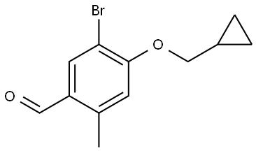 5-bromo-4-(cyclopropylmethoxy)-2-methylbenzaldehyde Structure