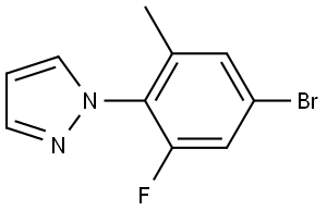 1-(4-bromo-2-fluoro-6-methylphenyl)-1H-pyrazole Structure