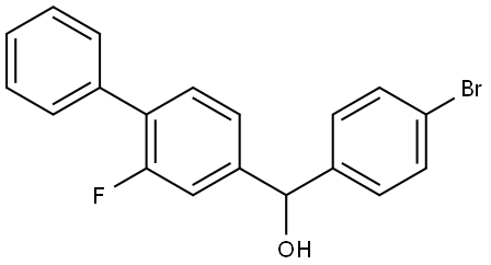 (4-bromophenyl)(2-fluoro-[1,1'-biphenyl]-4-yl)methanol Structure