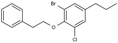 1-bromo-3-chloro-2-phenethoxy-5-propylbenzene Structure