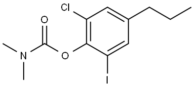 2-chloro-6-iodo-4-propylphenyl dimethylcarbamate Structure