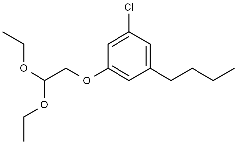 1-butyl-3-chloro-5-(2,2-diethoxyethoxy)benzene Structure