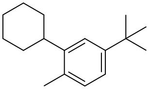 4-(tert-butyl)-2-cyclohexyl-1-methylbenzene Structure