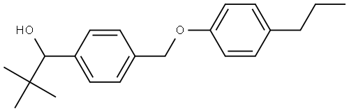 2,2-dimethyl-1-(4-((4-propylphenoxy)methyl)phenyl)propan-1-ol Structure