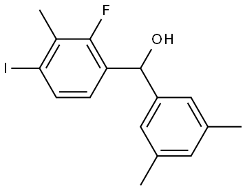 (3,5-dimethylphenyl)(2-fluoro-4-iodo-3-methylphenyl)methanol Structure