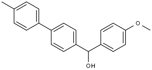 (4-methoxyphenyl)(4'-methyl-[1,1'-biphenyl]-4-yl)methanol Structure