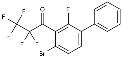 1-(4-bromo-2-fluoro-[1,1'-biphenyl]-3-yl)-2,2,3,3,3-pentafluoropropan-1-one Structure