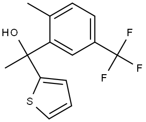 1-(2-methyl-5-(trifluoromethyl)phenyl)-1-(thiophen-2-yl)ethanol Structure