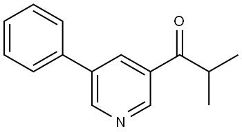 2-methyl-1-(5-phenylpyridin-3-yl)propan-1-one Structure