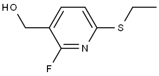 (6-(ethylthio)-2-fluoropyridin-3-yl)methanol Structure