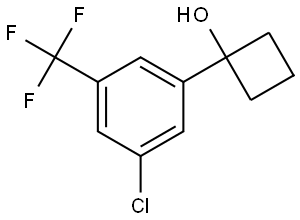 1-(3-chloro-5-(trifluoromethyl)phenyl)cyclobutanol Structure