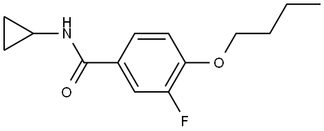 4-butoxy-N-cyclopropyl-3-fluorobenzamide Structure