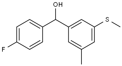 (4-fluorophenyl)(3-methyl-5-(methylthio)phenyl)methanol Structure