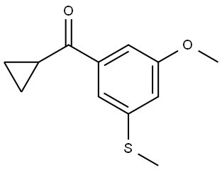 cyclopropyl(3-methoxy-5-(methylthio)phenyl)methanone Structure