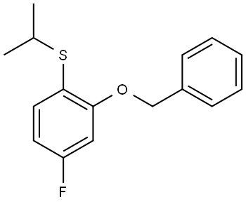 (2-(benzyloxy)-4-fluorophenyl)(isopropyl)sulfane Structure