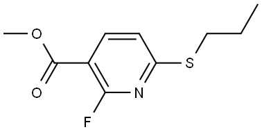 methyl 2-fluoro-6-(propylthio)nicotinate Structure