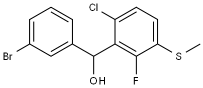 (3-bromophenyl)(6-chloro-2-fluoro-3-(methylthio)phenyl)methanol Structure