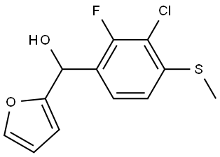 (3-chloro-2-fluoro-4-(methylthio)phenyl)(furan-2-yl)methanol Structure