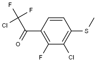 2-chloro-1-(3-chloro-2-fluoro-4-(methylthio)phenyl)-2,2-difluoroethanone Structure