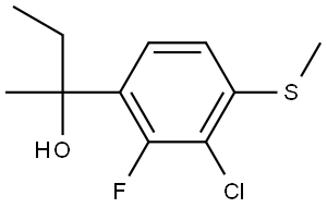 2-(3-chloro-2-fluoro-4-(methylthio)phenyl)butan-2-ol Structure