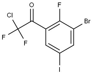 1-(3-bromo-2-fluoro-5-iodophenyl)-2-chloro-2,2-difluoroethanone Structure