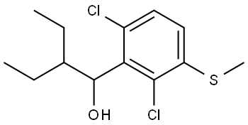 1-(2,6-dichloro-3-(methylthio)phenyl)-2-ethylbutan-1-ol Structure