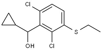 cyclopropyl(2,6-dichloro-3-(ethylthio)phenyl)methanol Structure