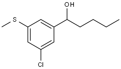 1-(3-chloro-5-(methylthio)phenyl)pentan-1-ol Structure