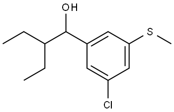 1-(3-chloro-5-(methylthio)phenyl)-2-ethylbutan-1-ol Structure