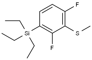 (2,4-difluoro-3-(methylthio)phenyl)triethylsilane Structure