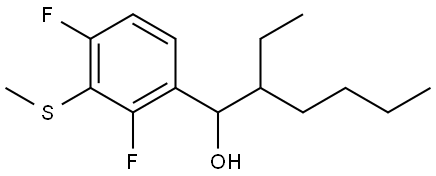 1-(2,4-difluoro-3-(methylthio)phenyl)-2-ethylhexan-1-ol Structure