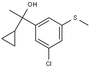 1-(3-chloro-5-(methylthio)phenyl)-1-cyclopropylethanol Structure