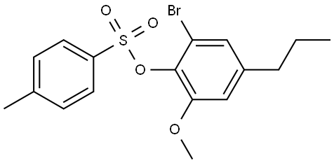 2-bromo-6-methoxy-4-propylphenyl 4-methylbenzenesulfonate Structure