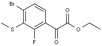 ethyl 2-(4-bromo-2-fluoro-3-(methylthio)phenyl)-2-oxoacetate Structure