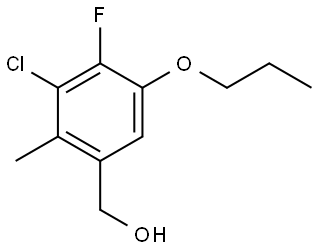 (3-chloro-4-fluoro-2-methyl-5-propoxyphenyl)methanol Structure