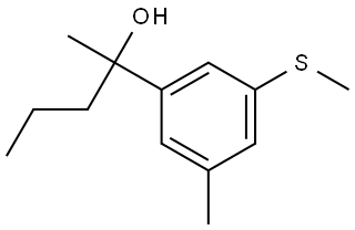 2-(3-methyl-5-(methylthio)phenyl)pentan-2-ol Structure