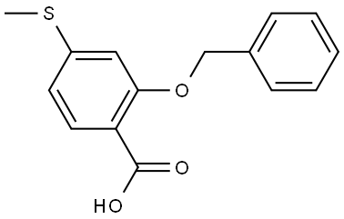 2-(benzyloxy)-4-(methylthio)benzoic acid Structure