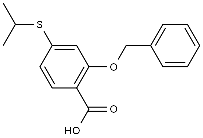 2-(benzyloxy)-4-(isopropylthio)benzoic acid Structure